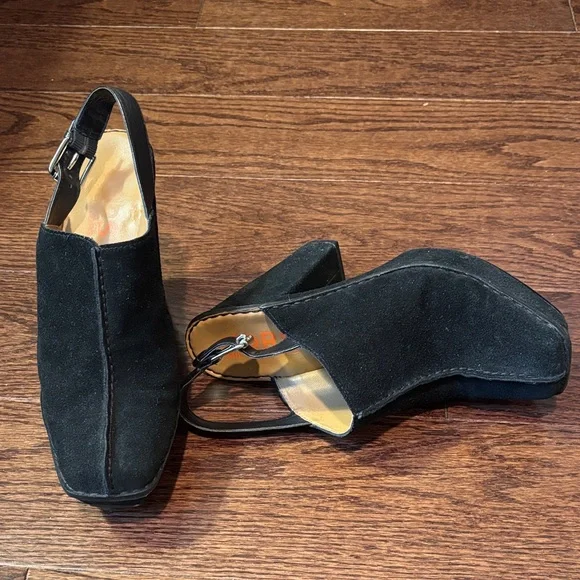 Michael Kors Black Suede Slingback Mules - Picture 1 of 2